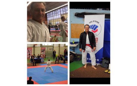 FELICITATIONS A NOTRE SUPER PROFESSEUR Jean-Pierre Champion du Val d’Oise de Karaté.Olivier Giraud